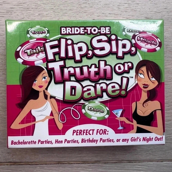 Bride to Be Flip, Sip, Truth or Dare Game - Picture 1 of 3